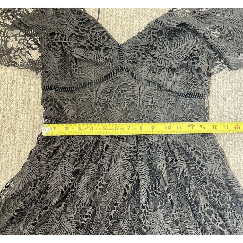 Missguided Black Lace Dress, Feathers Size 8, Whimsygoth, Feminine, Halloween - Picture 8 of 8